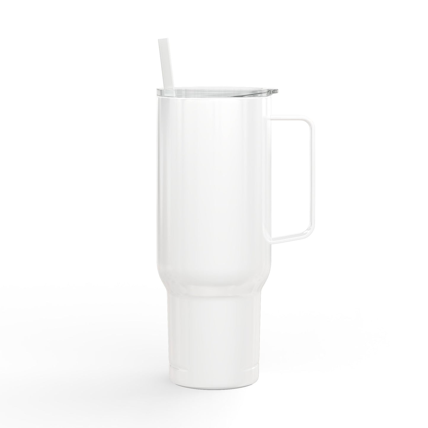 Engraved 40oz Insulated Tumbler with Lid — Wolfie's BBQ Logo