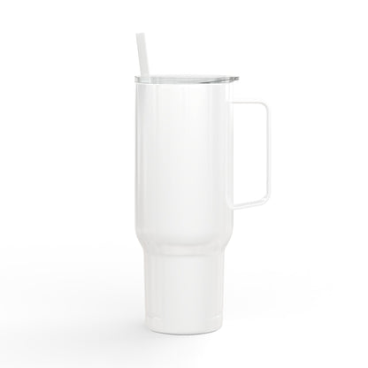 Engraved 40oz Insulated Tumbler with Lid — Wolfie's BBQ Logo