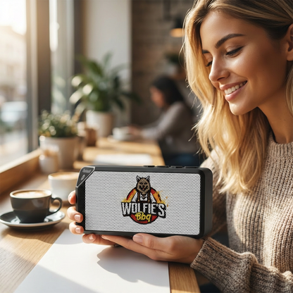 Portable Bluetooth Speaker — Wolfie’s BBQ Logo Wireless Speaker
