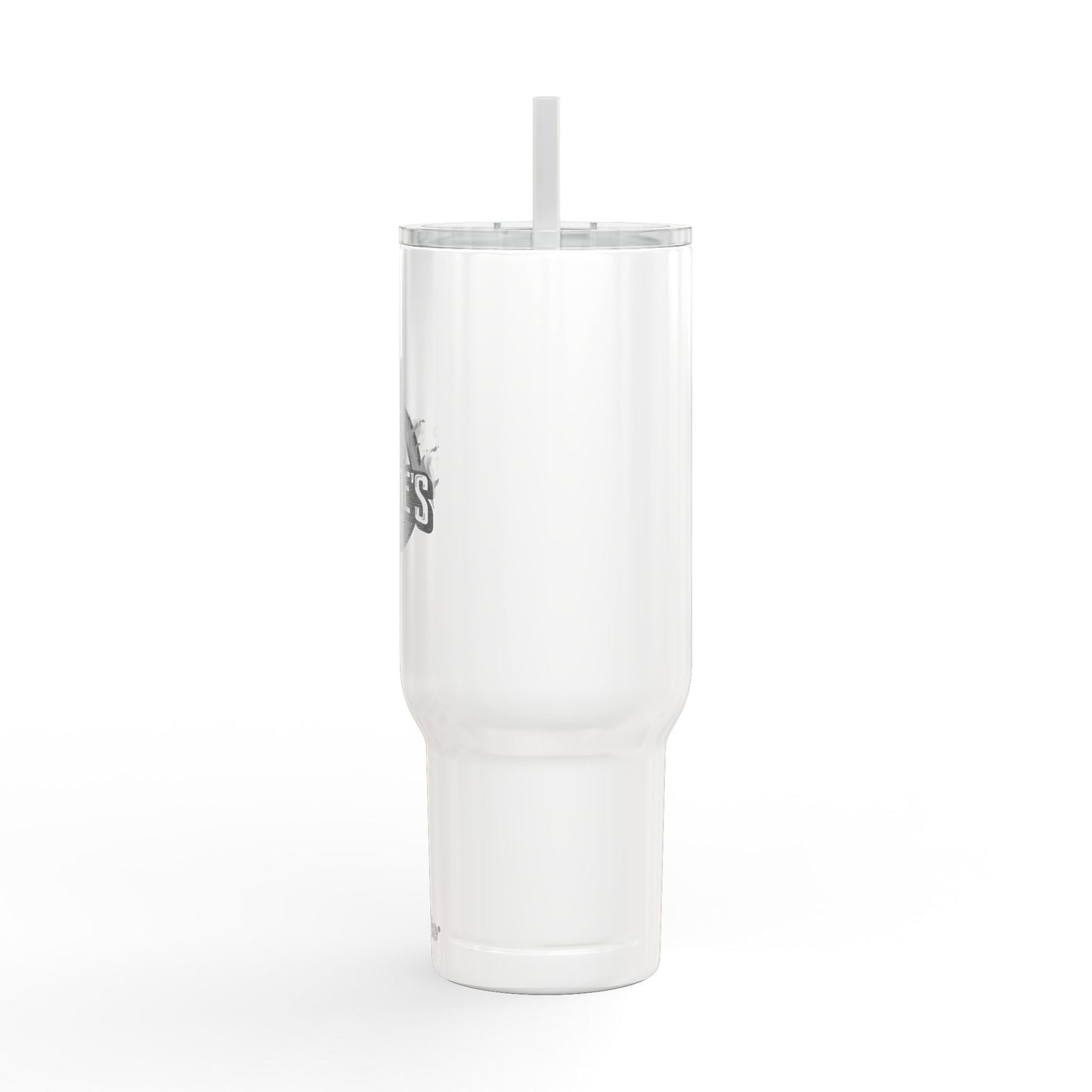 Engraved 40oz Insulated Tumbler with Lid — Wolfie's BBQ Logo